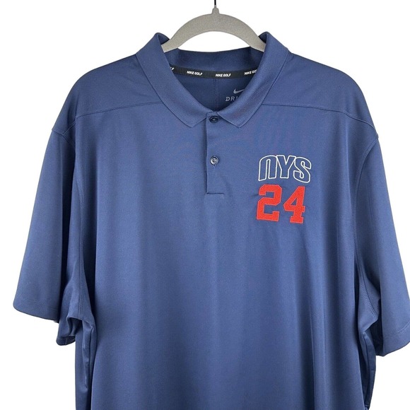 Nike Other - Nike Golf Polo Mens Sz XXL Dri Fit NYS Navy Performance Wear Short Sleeve Shirt